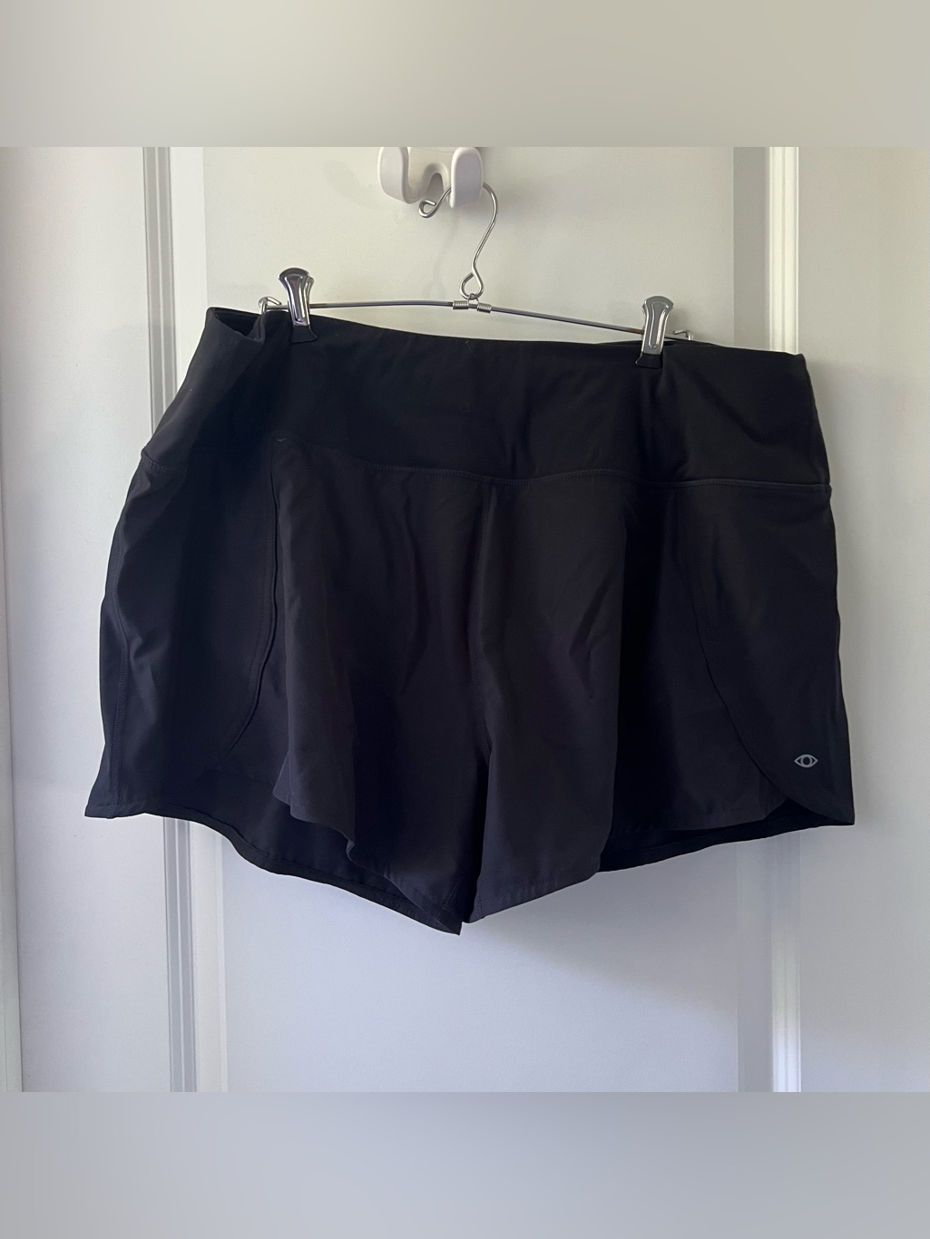 Sofia By Sofia Vergara Black Athletic Shorts With Subtle Logo